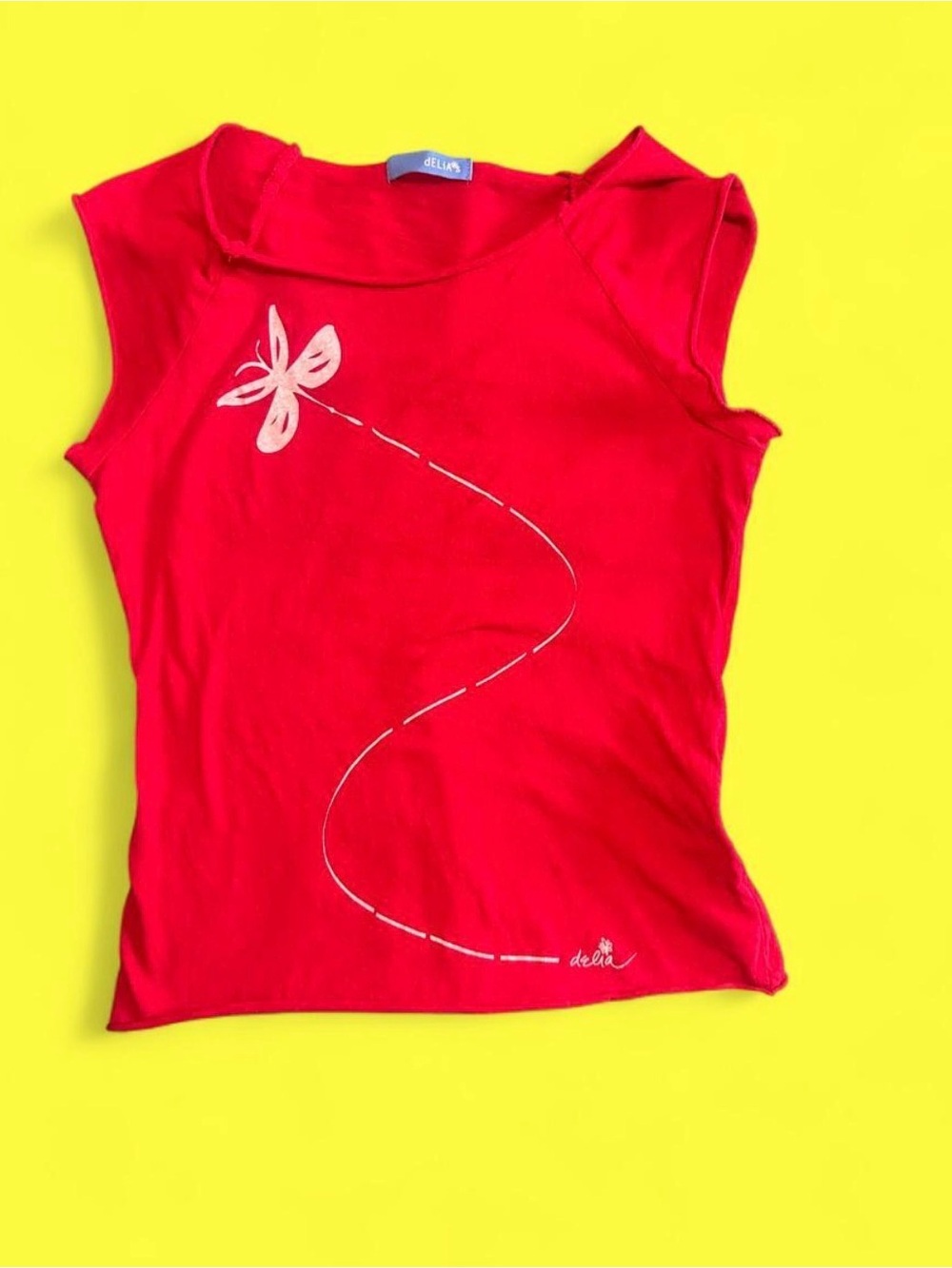 VTG 90s/Y2K dELiA*s Butterfly Baby Tee - Made in USA 🦋